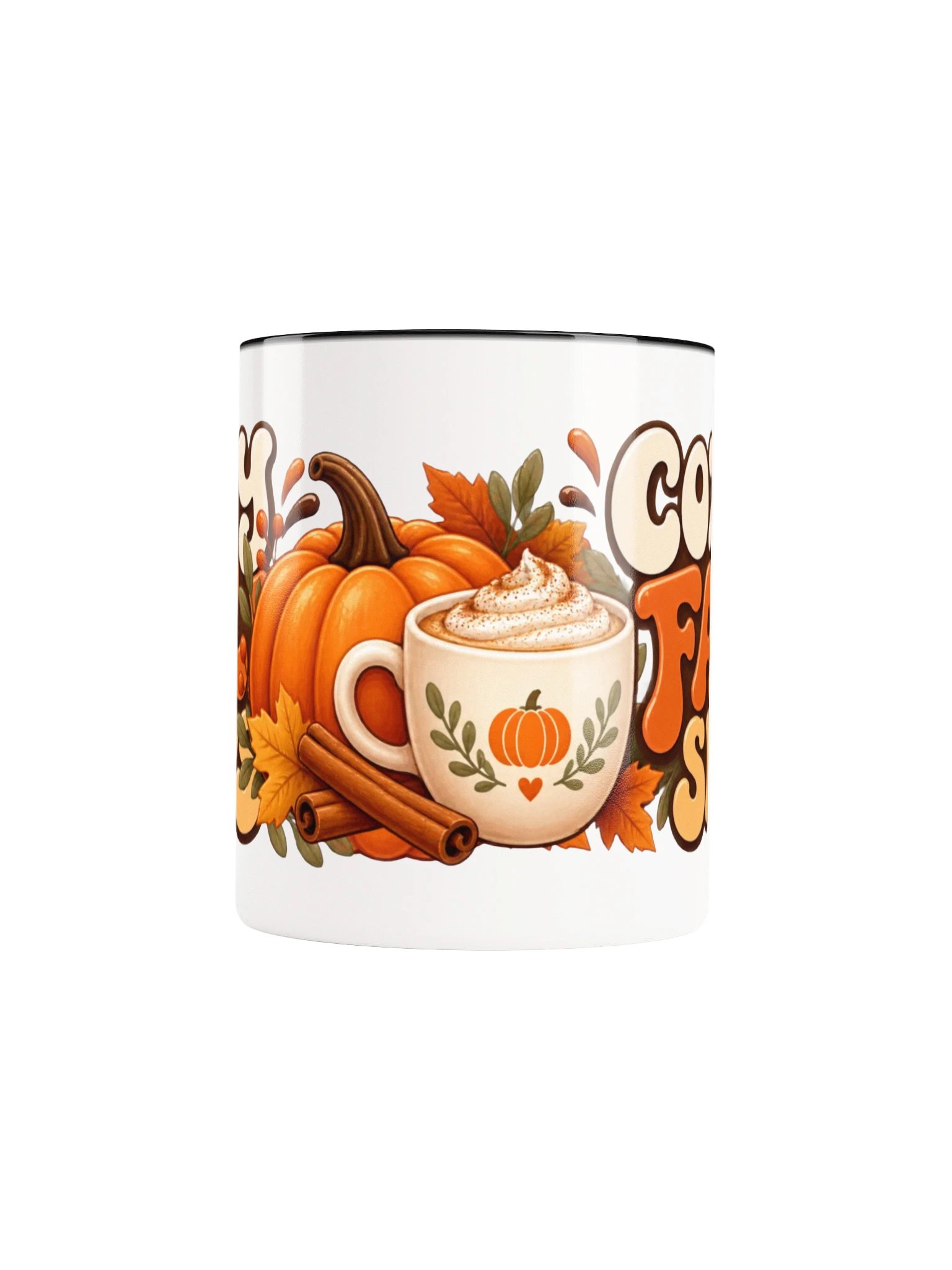 Cozy Fall Sips Ceramic Mug | Cute Autumn Coffee Cup & Pumpkin Gift product image (5)