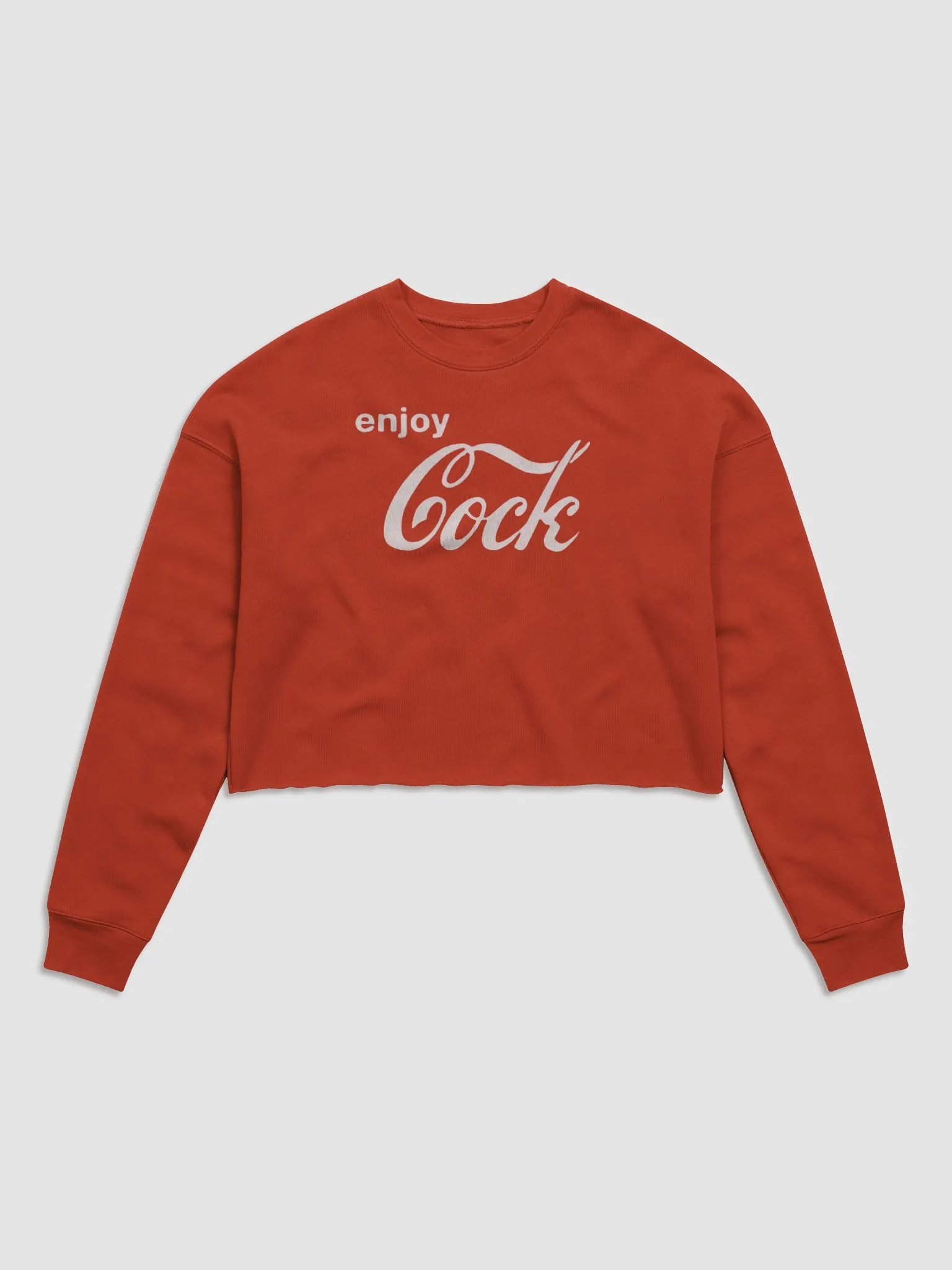 Refreshingly Bold: Enjoy Cock Women’s Crop Sweatshirt product image (3)