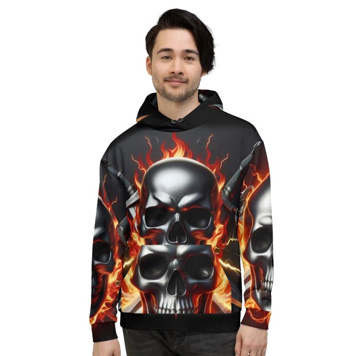 Skull Fury - Unisex Skull Hoodie #23 product image (2)