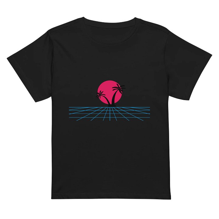 Synthwave Sunset High-Waisted Tee product image (2)
