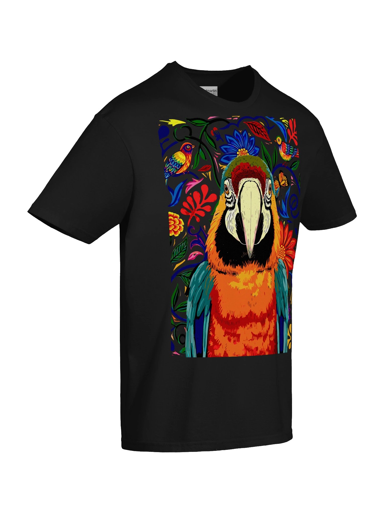 Colorful Macaw Floral Art Tee product image (40)