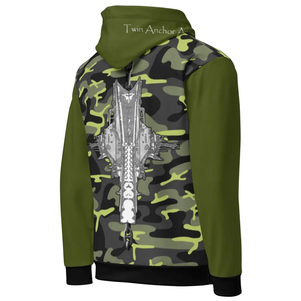 Mirrored Foss Tug & Barge Bridal Chain (Green & Camouflage) – Performance Marine Wear | Twin Anchor Apparel North Current Line product image (6)