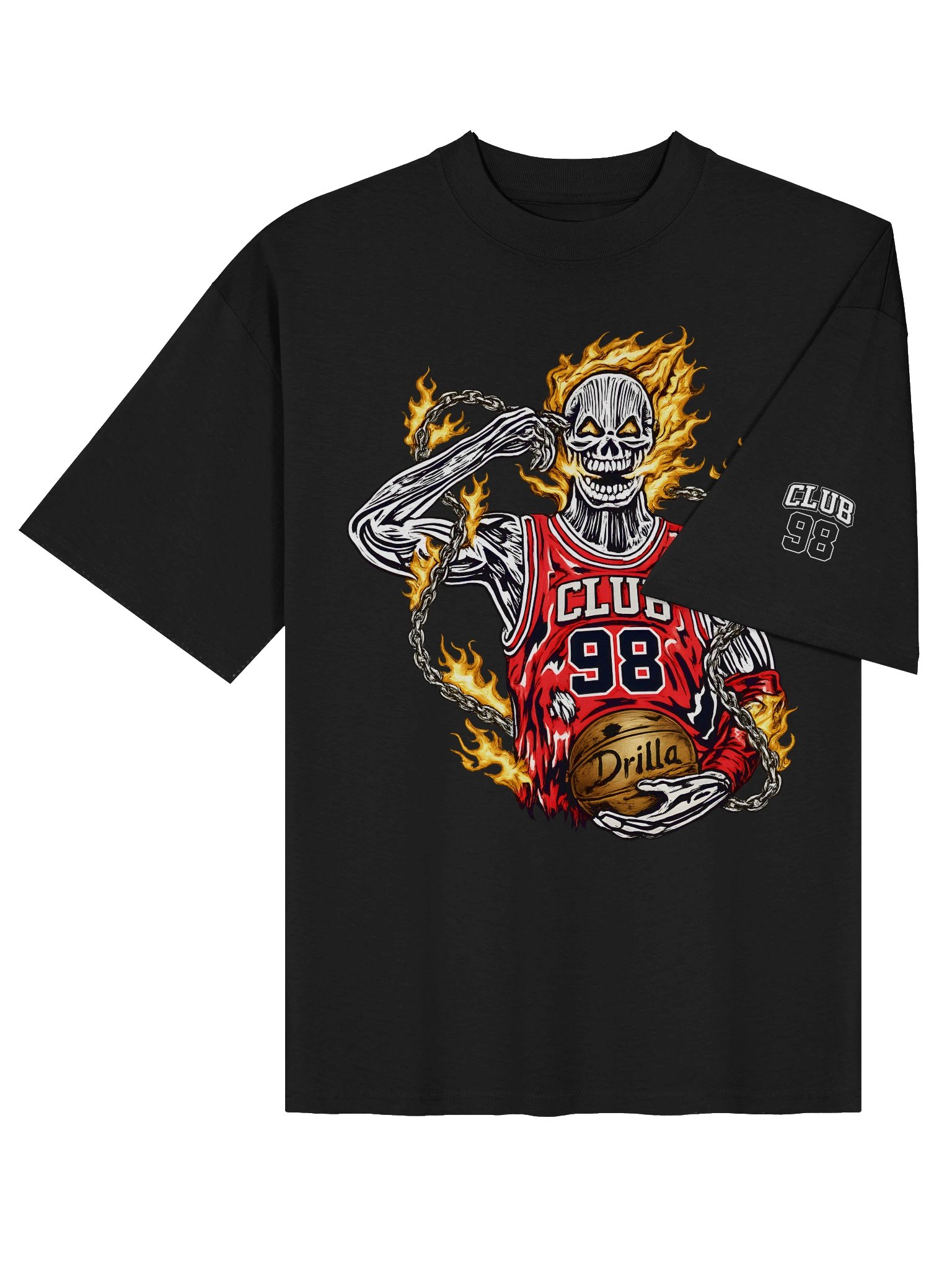 Drilla Skeleton Oversized Tee product image (4)
