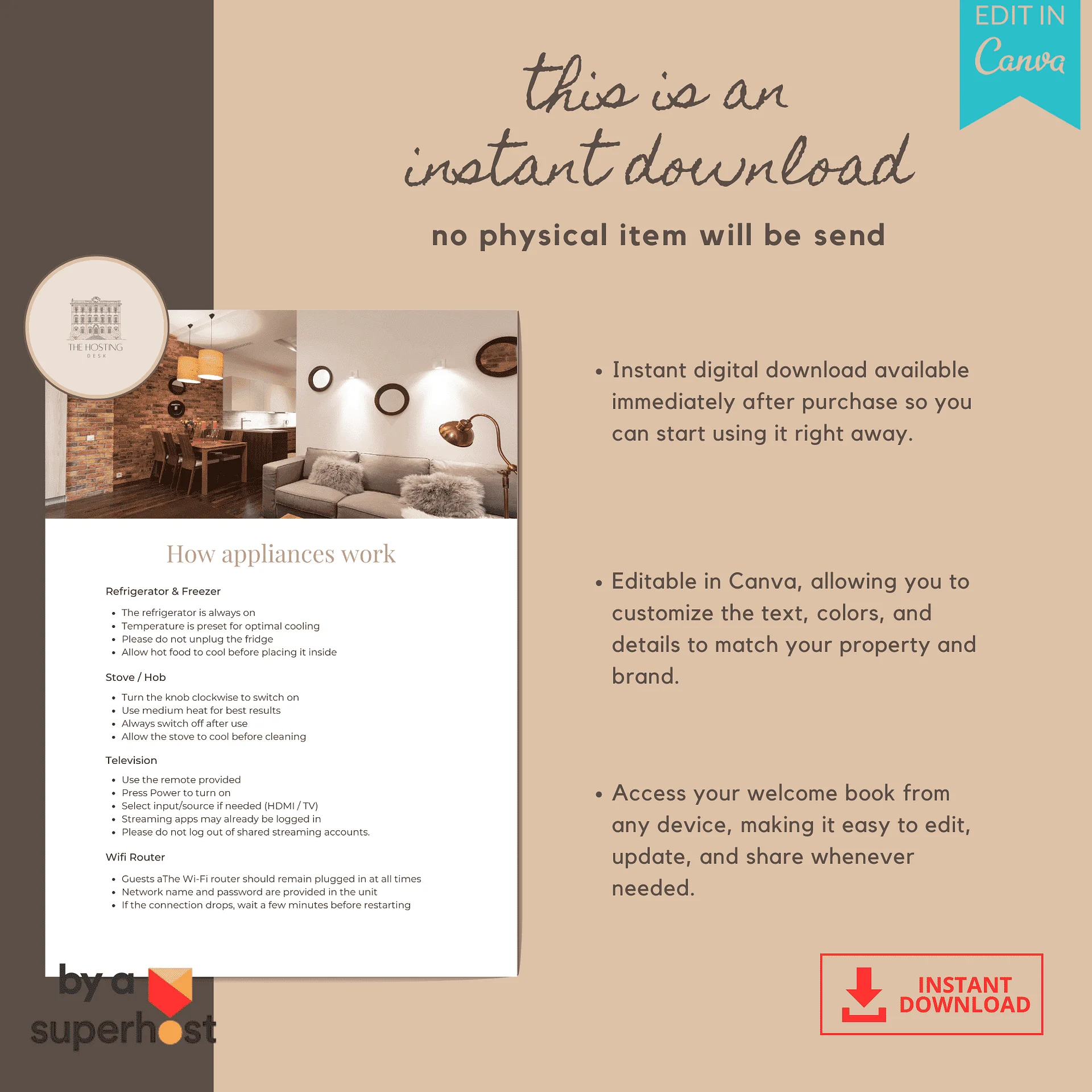 Airbnb Welcome Book Template product image (7)