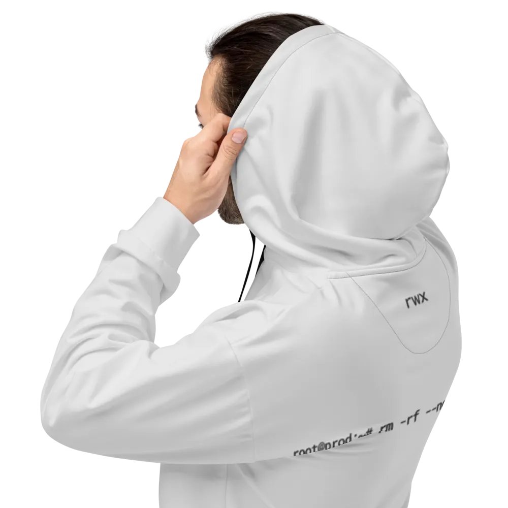 goodbye cruel world, rm -rf / hoodie (light grayscale mode) product image (3)
