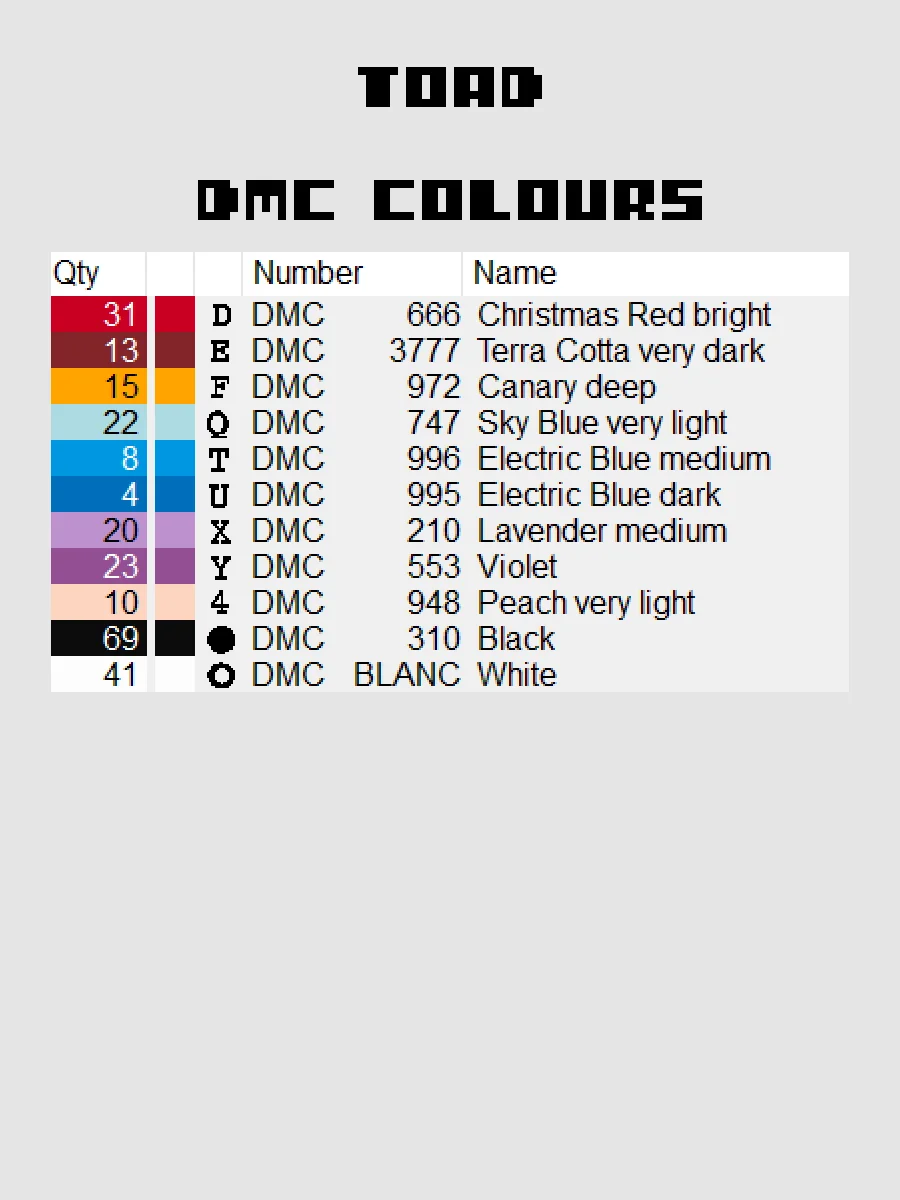 Toad Pixel Art product image (4)