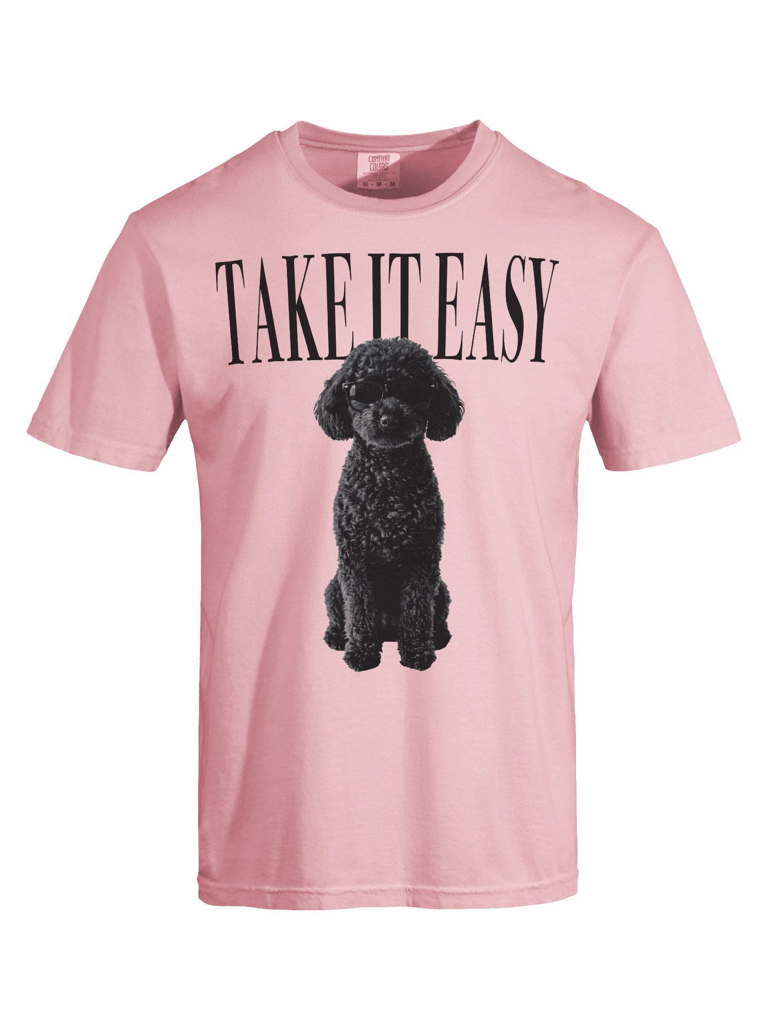 Take It Easy '90s Pop Vintage-Style T-Shirt for Miniature Poodle(Black) Owners product image (10)