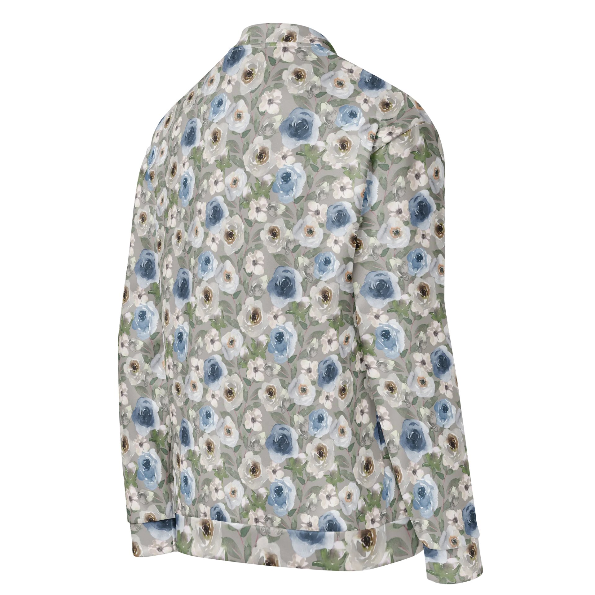 Grey Roses Bomber Jacket product image (4)