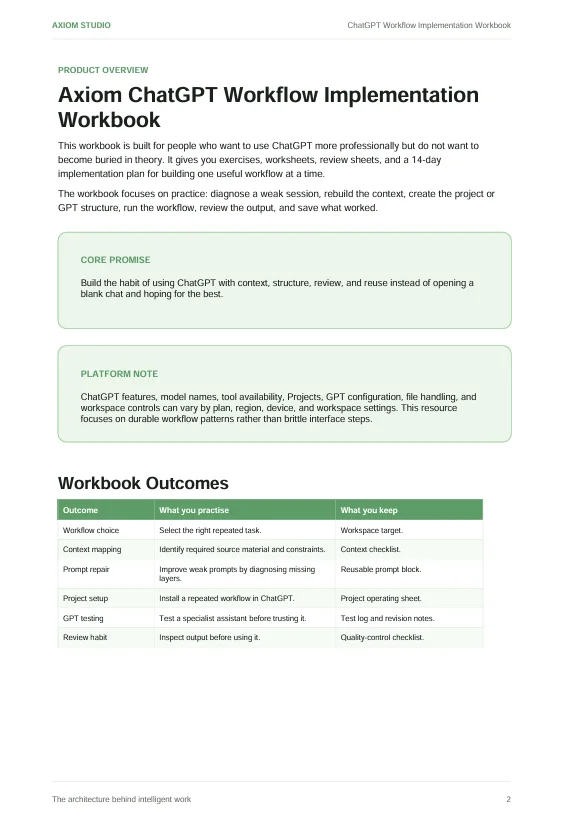 Axiom ChatGPT Workflow Implementation Workbook product image (2)