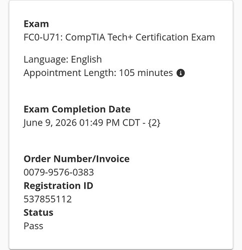 Such a great feeling passing a certification exam. Now on to the next class