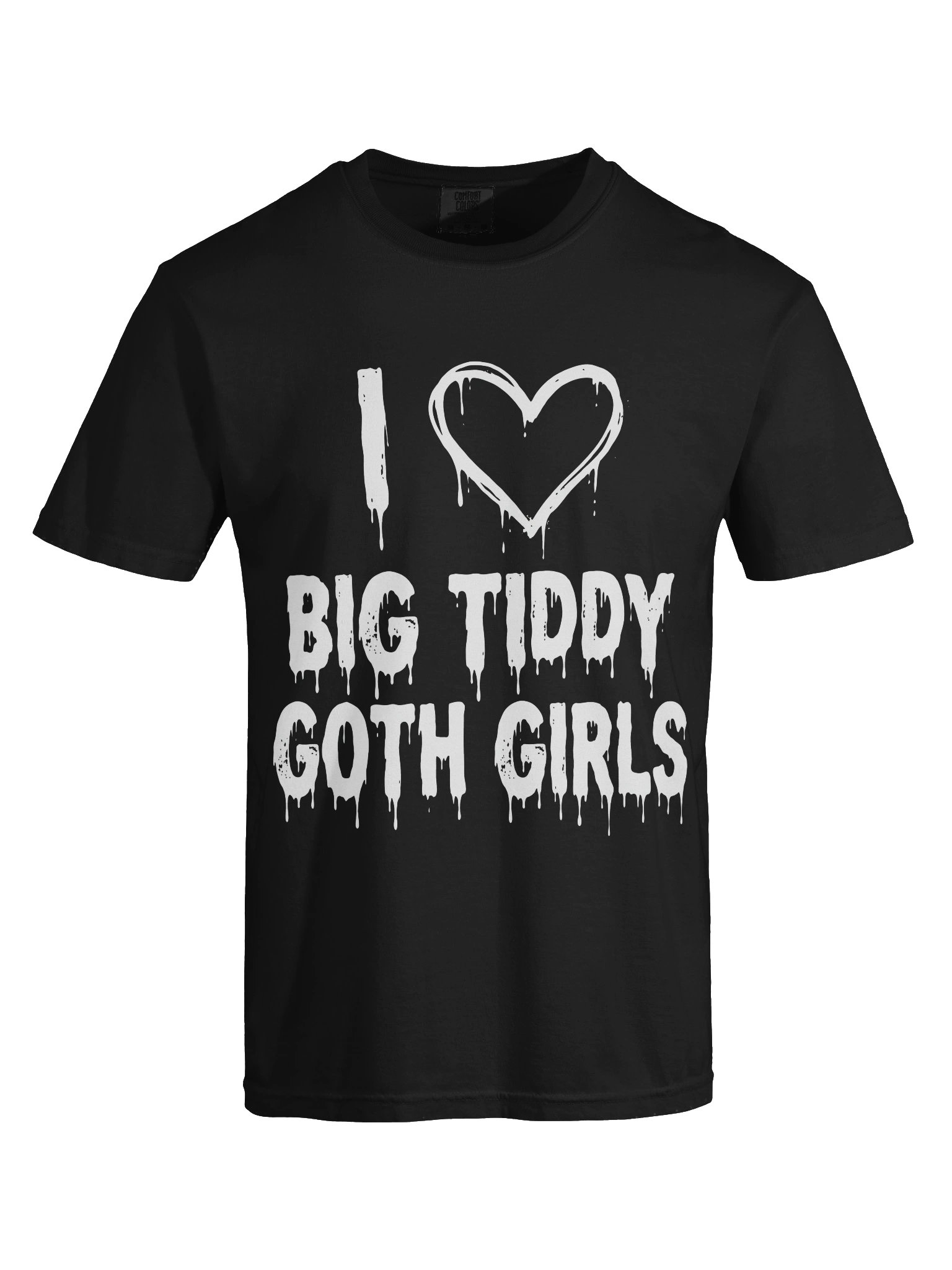 I Love Big Tiddy Goth Girls Heart Graphic Tee product image (3)
