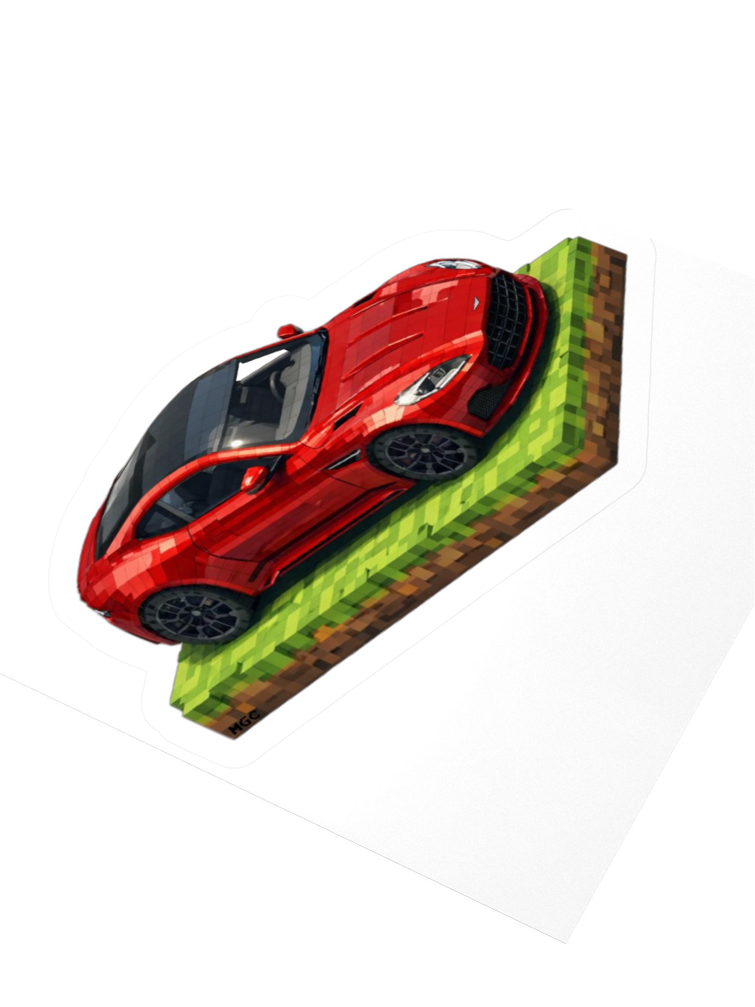 Orange Aston Martin DB12 Sticker (Pixel, Retro, Minecraft) product image (7)