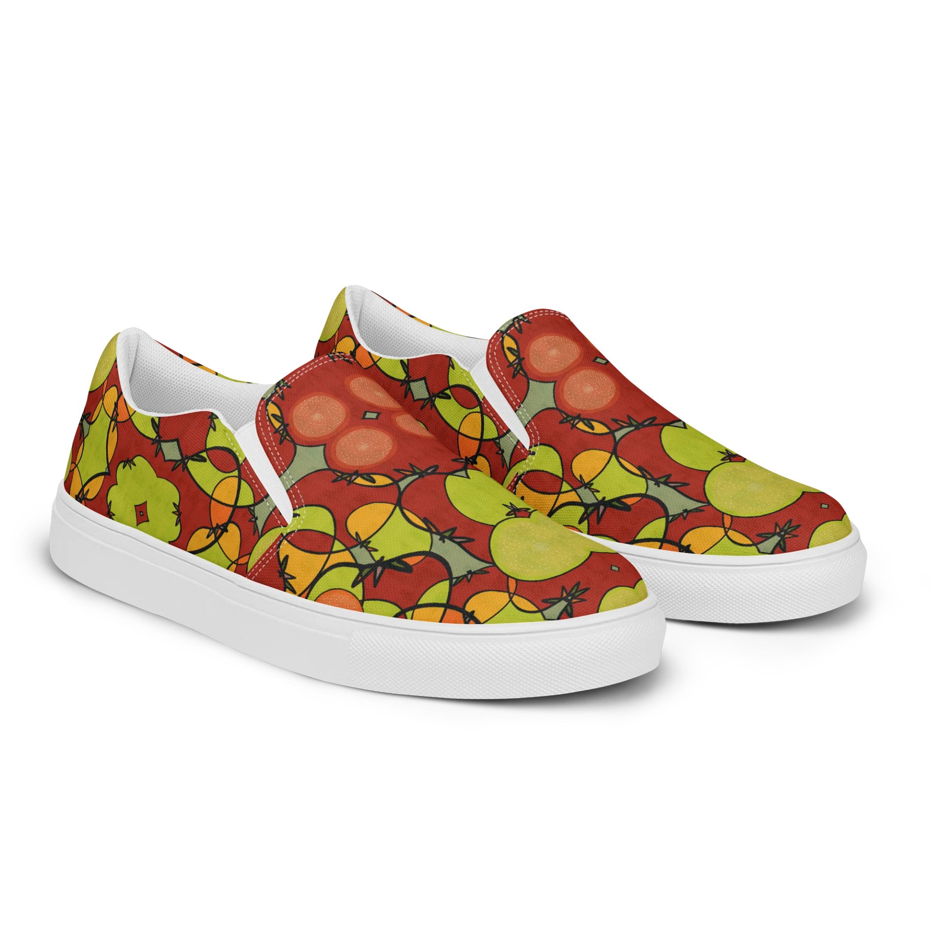 Tomato Glow – Men's Slip-On Canvas Shoes product image (3)