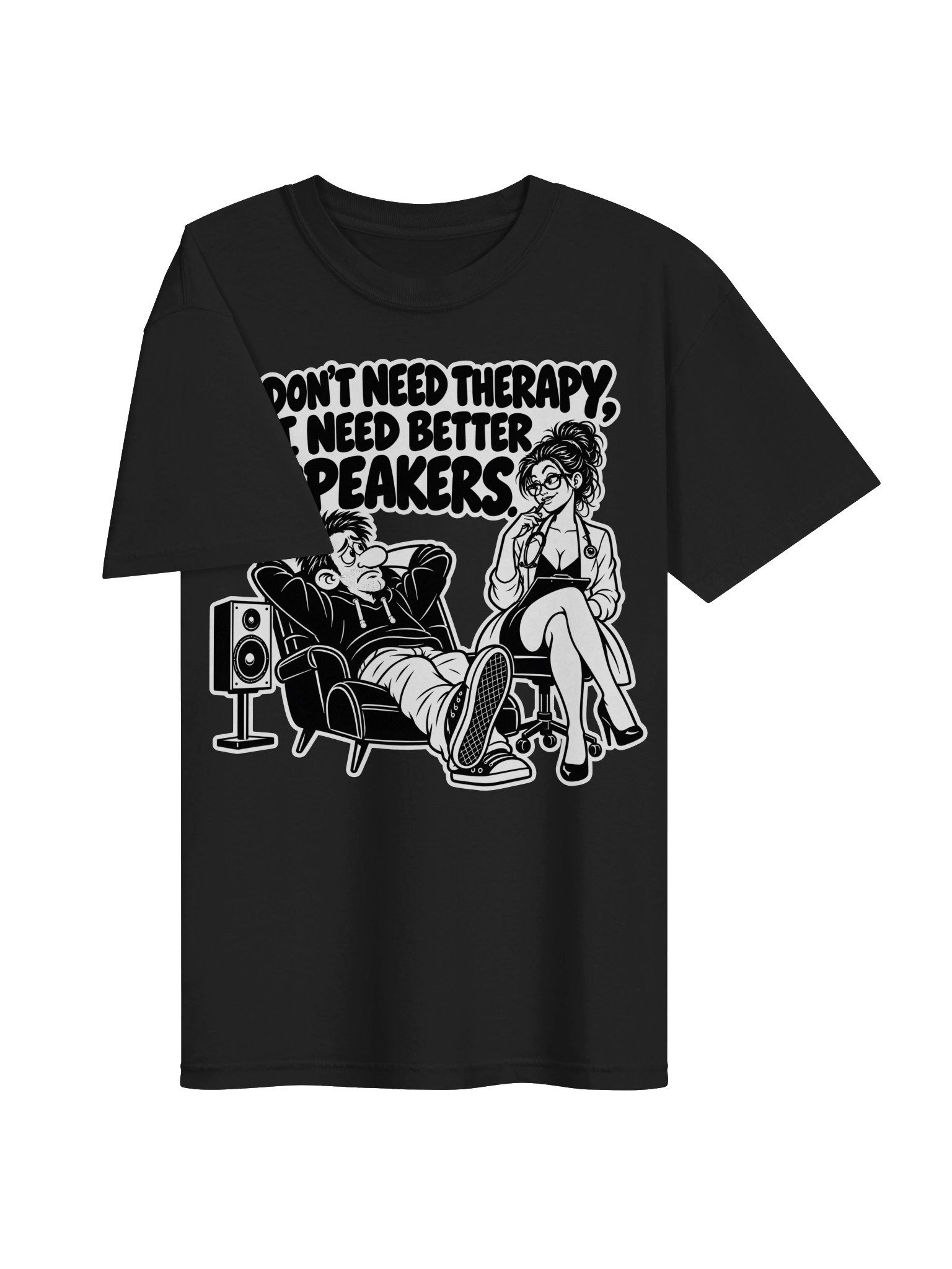 I Don't Need Therapy. I Need Better Speakers - Dyed Heavy T-Shirt product image (3)