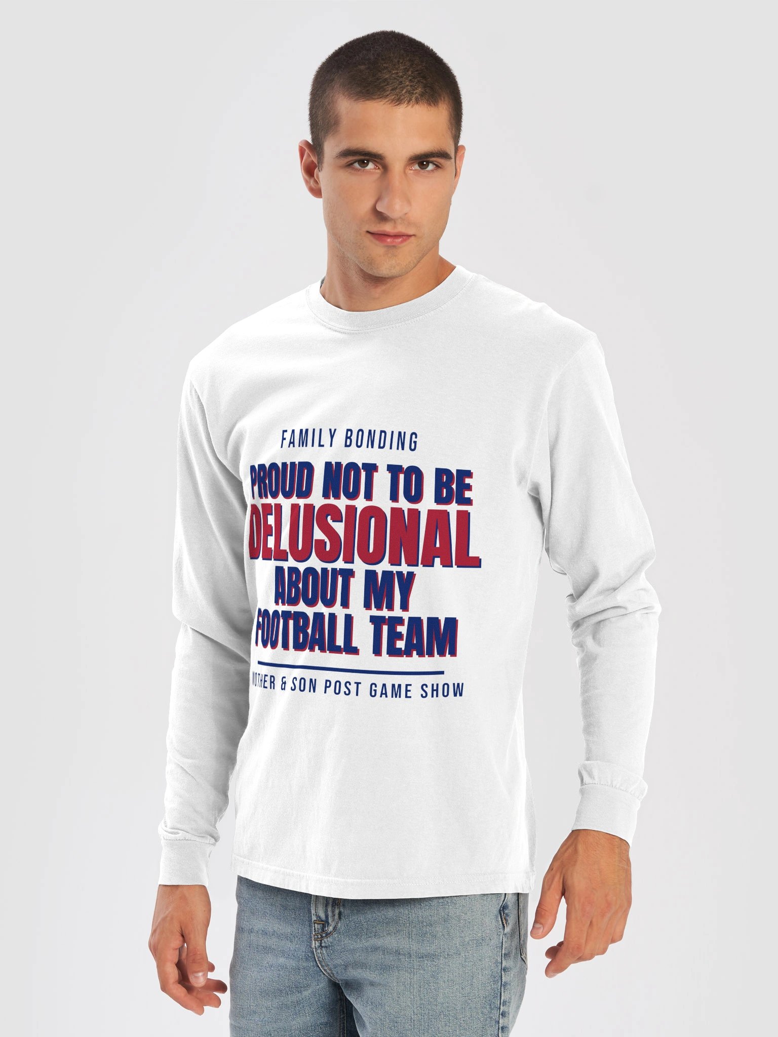 Proud Not To Be Delusional About My Football Team Vintage Comfort: Family Bonding Long Sleeve Shirt product image (5)
