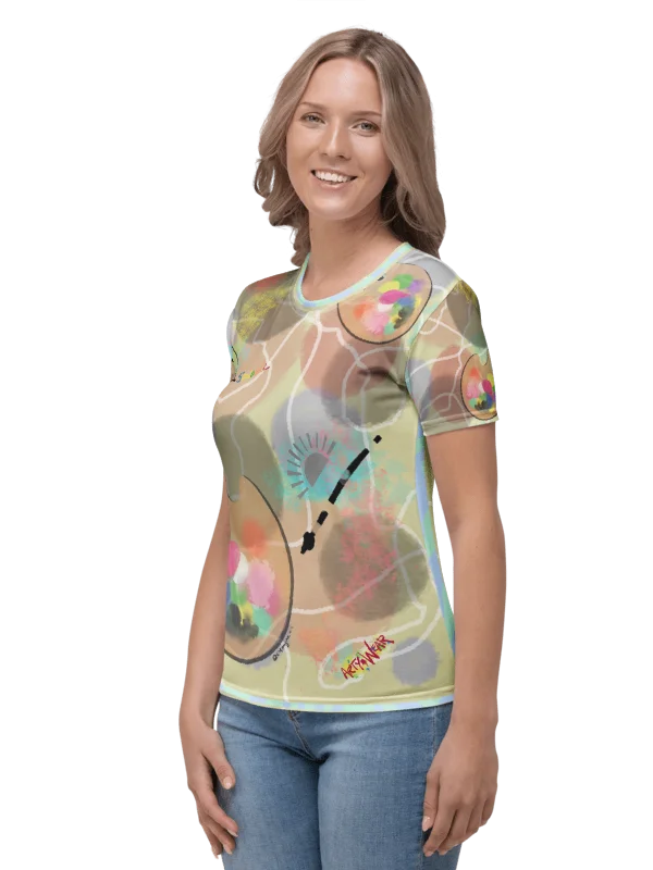 Women's Crew Neck Tee 'Paint It Softly' product image (6)