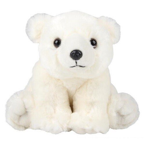 Cute 8" Polar Bear Plush - Soft Stuffed Anime Style Arctic Wildlife Toy product image (1)