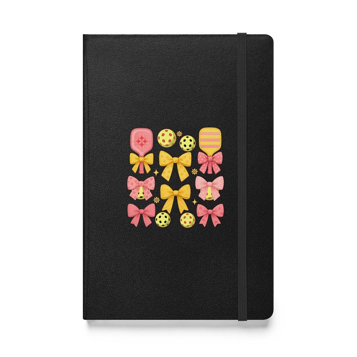 Pickleball Paddles Bows Hardcover Notebook product image (1)
