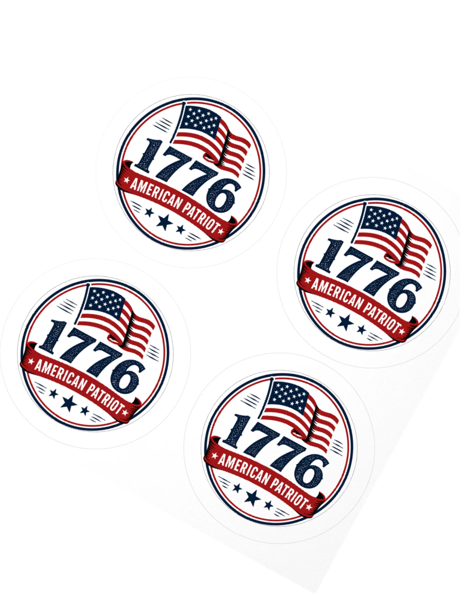 White 1776 American Patriot Stickers product image (2)
