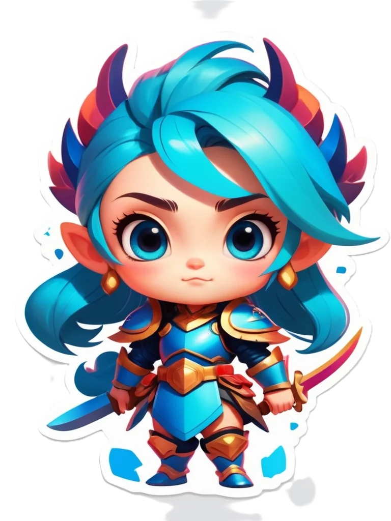Chibi Warrior Set A - Pin Button Collection product image (2)
