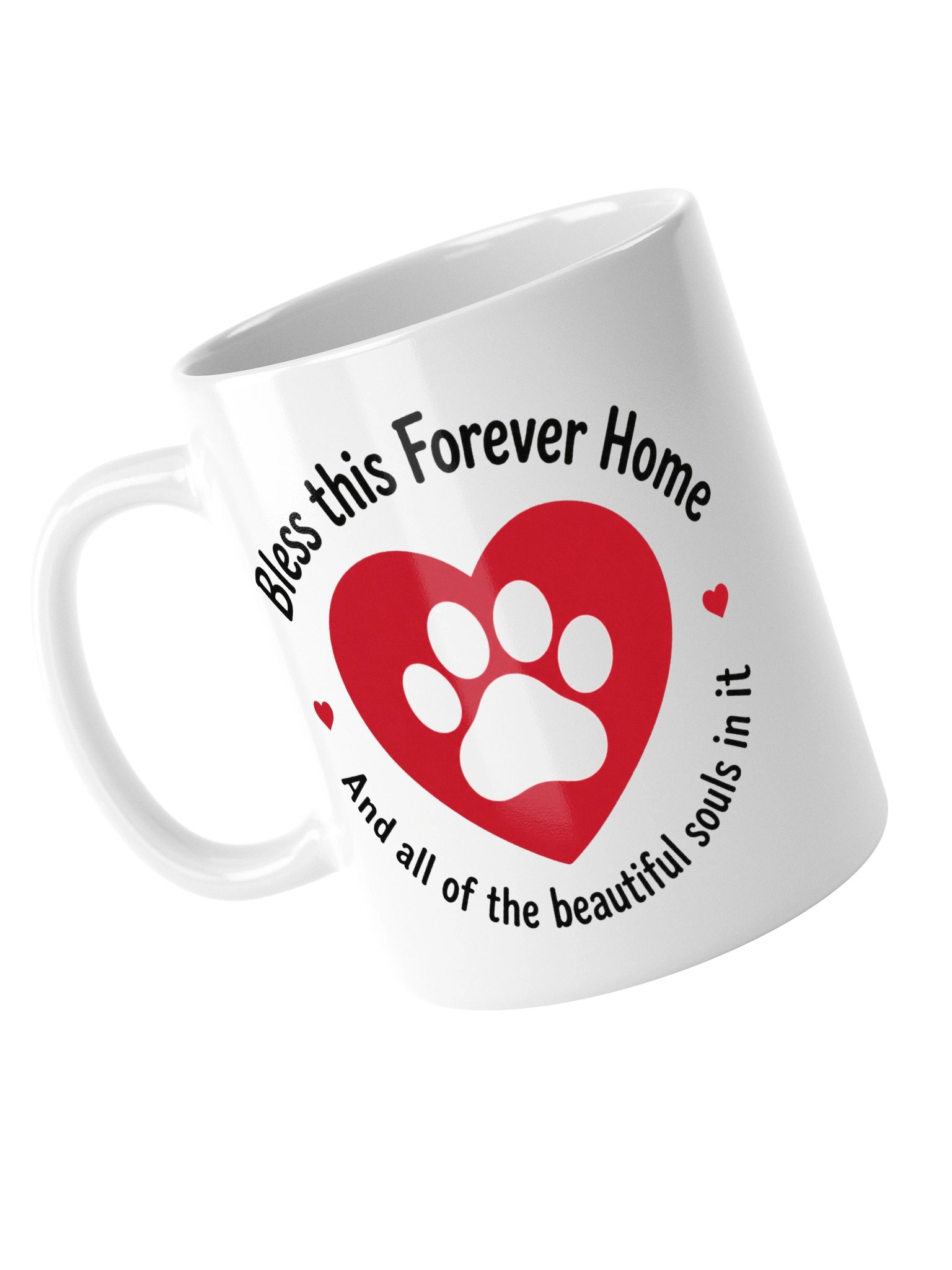 Bless this Forever Home Paw and Heart Mug product image (4)