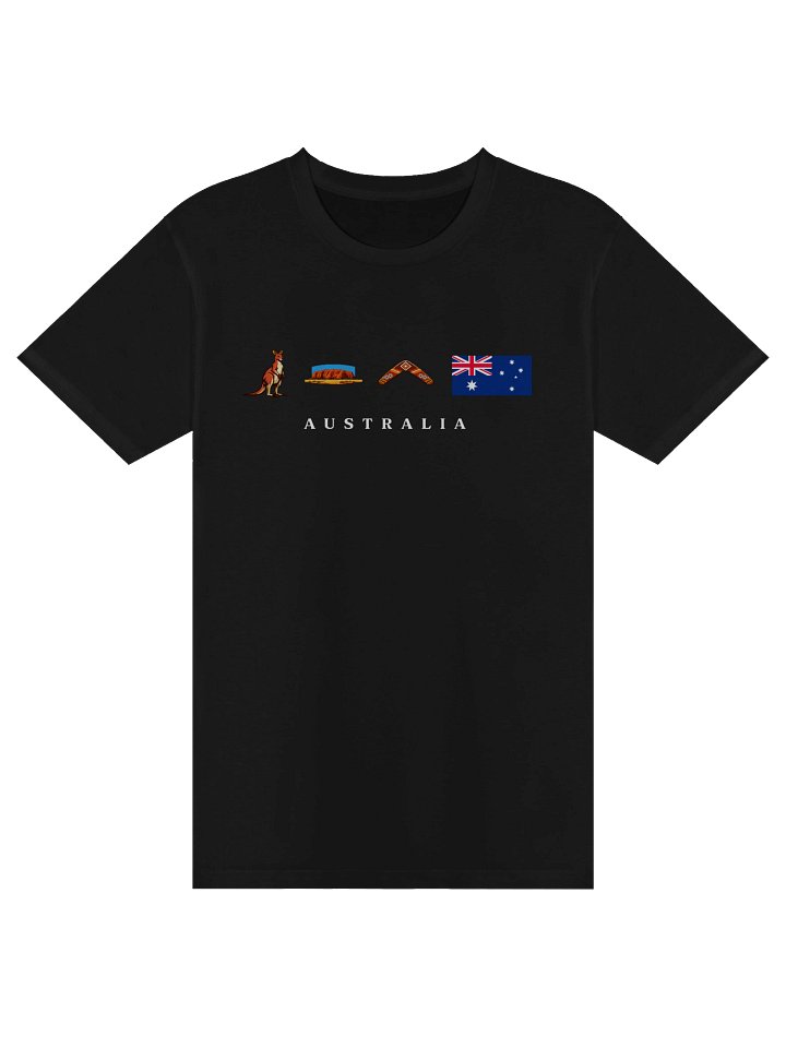 Australia Heritage T-Shirt | Kangaroo Meat Pie Boomerang | Aussie Pride Apparel | Minimal Down Under Roots Wear product image (1)