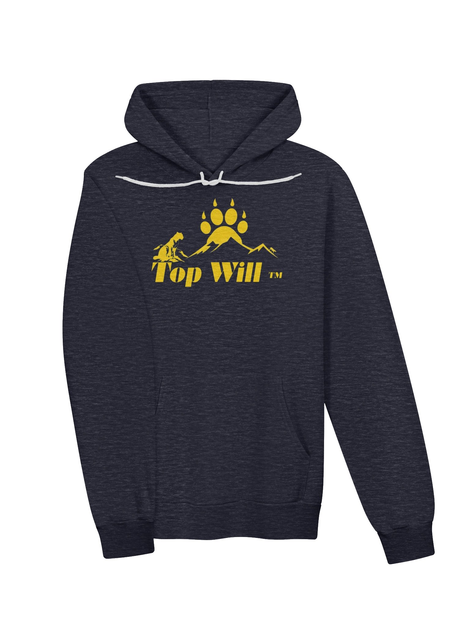 Top Will ™ Heather Navy & Yellow Super Soft Hoodie product image (3)