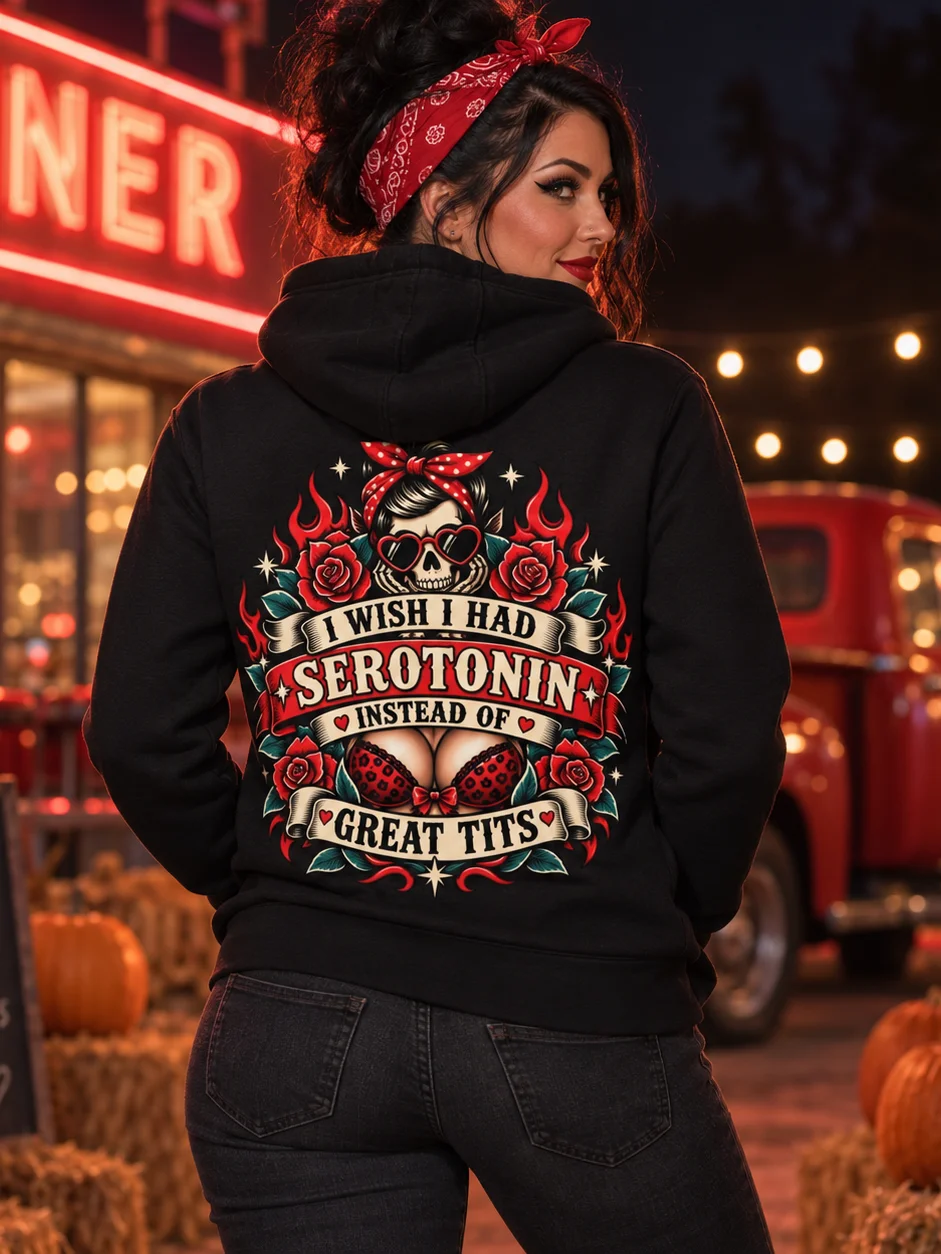 Funny serotonin hoodie product image (1)