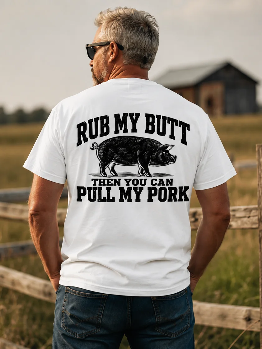 Funny BBQ Shirt, Pork Lover Grilling T-Shirt, Vintage Pig Grill Tee product image (1)