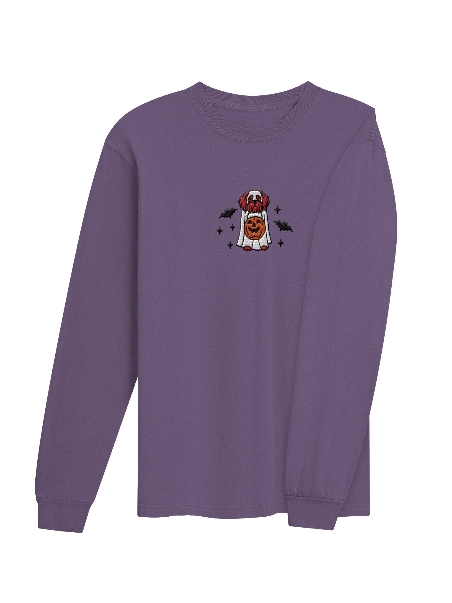 Halloween Shih Tzu(Red) Embroidered Long-Sleeve T-Shirt product image (20)