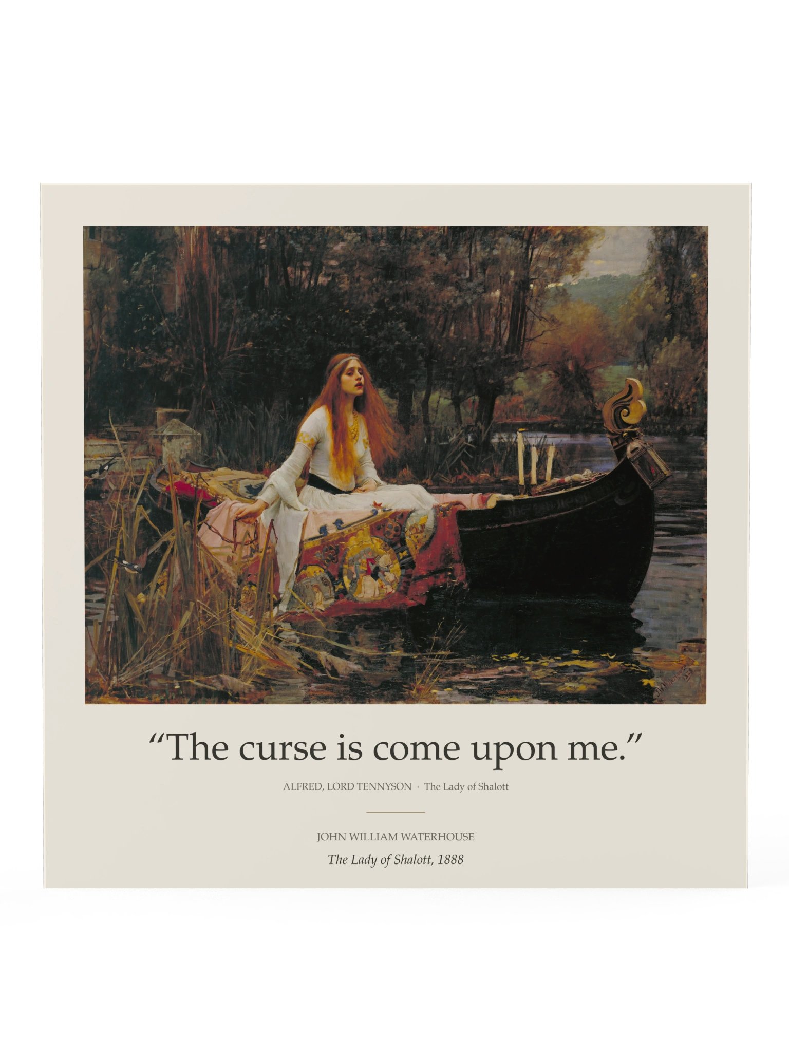 John William Waterhouse – The Lady of Shalott | The Curse Is Come Upon Me Poster product image (1)