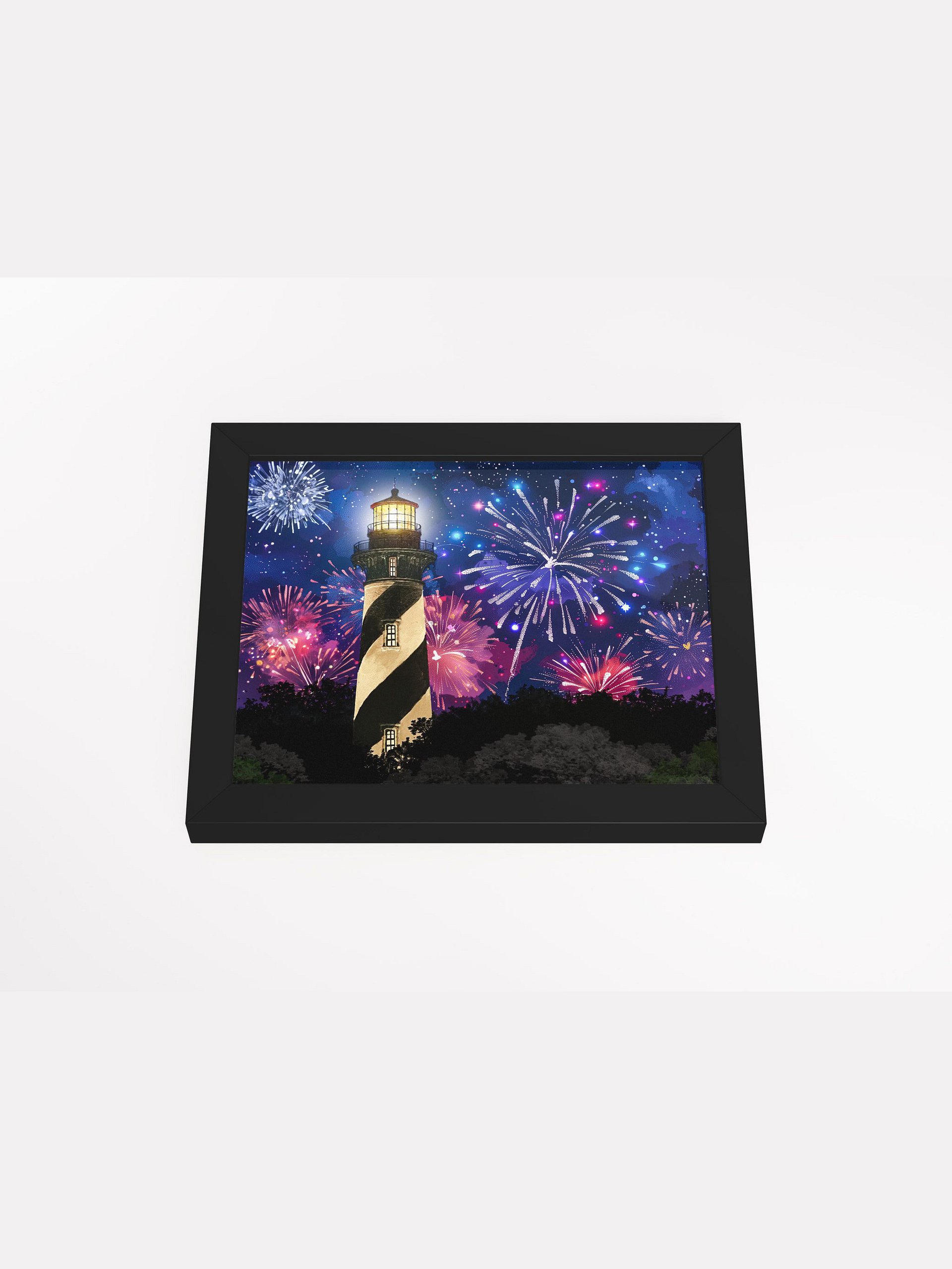 Fireworks Over St. Augustine Lighthouse – Florida Studio Framed Print product image (4)