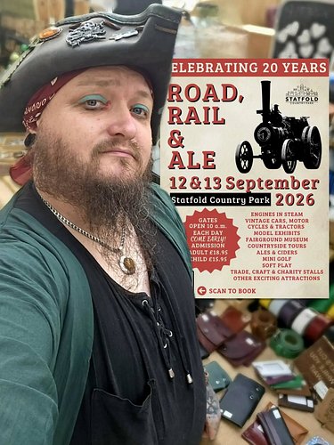 This weekend, you can find me at @statfoldcountrypark for their Road, Rail & Ale festival.

I'll have all my usual leather ge...