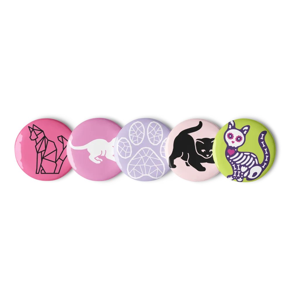 Cat Pin Button Set product image (5)