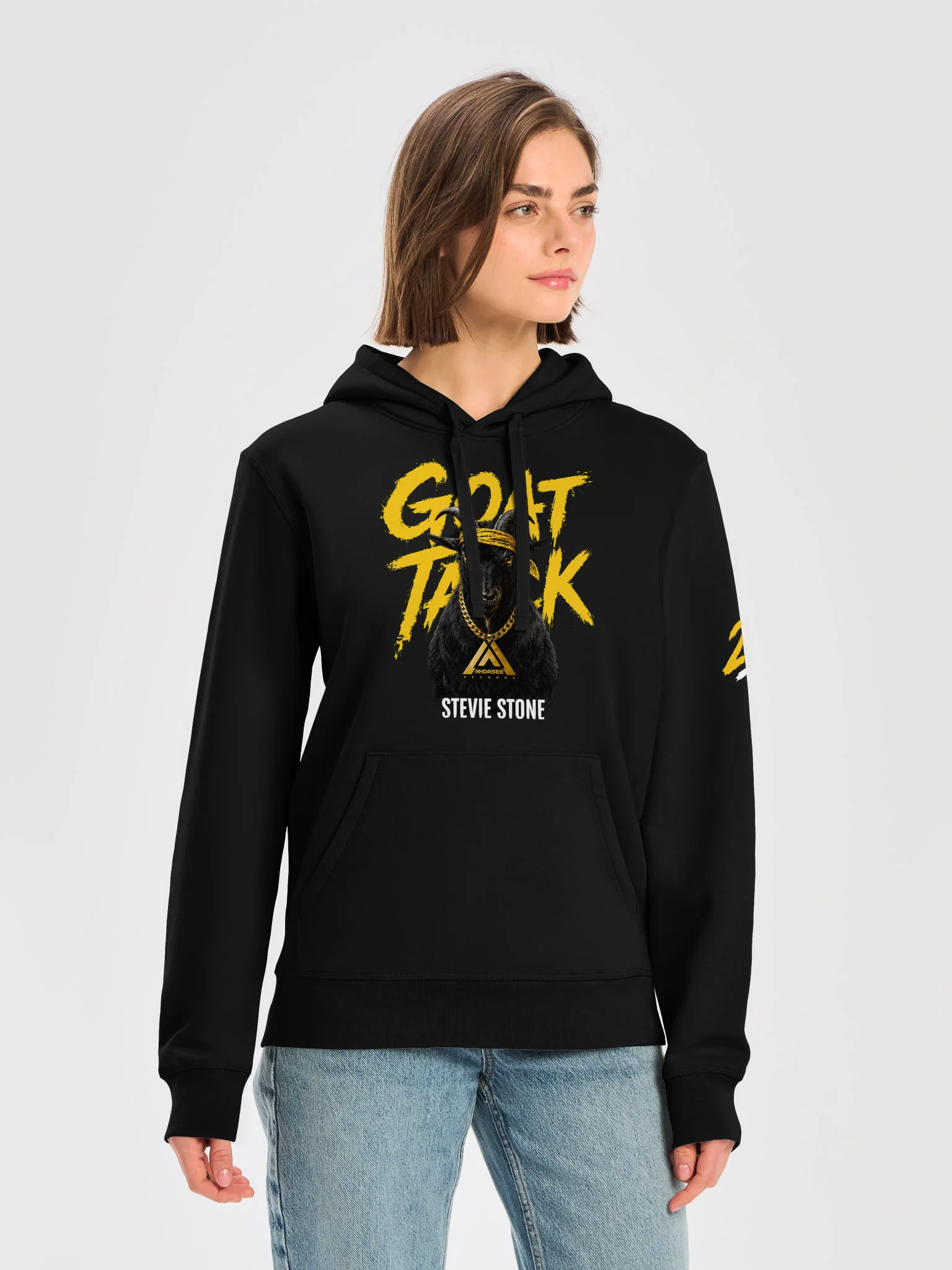 Stevie Stone GOAT TALK – Legacy in Motion Black Unisex Hoodie product image (5)