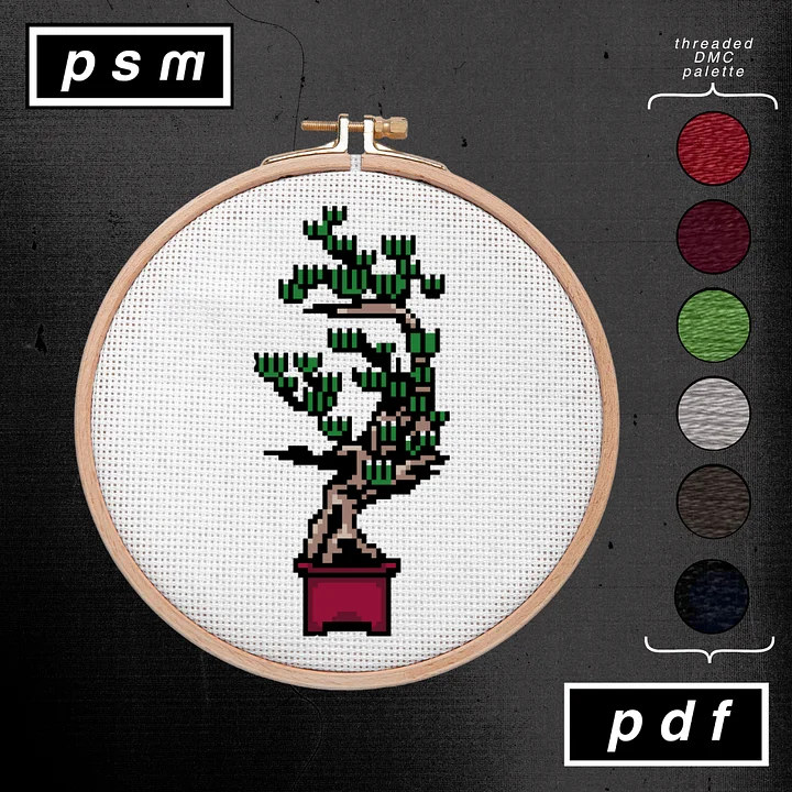 Bonsai Tree in Pot Pattern product image (2)
