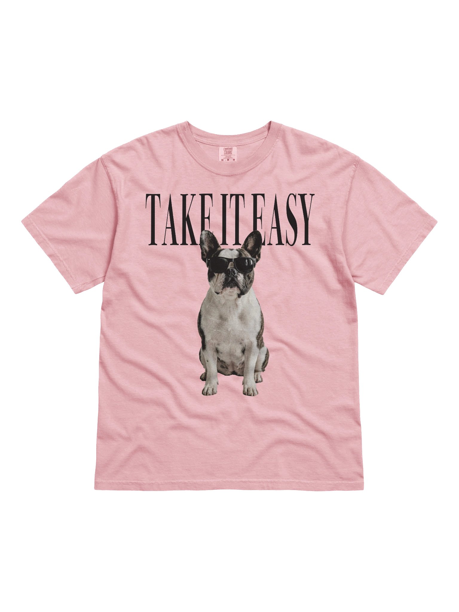 Take It Easy '90s Pop Vintage-Style T-Shirt for French Bulldog(Pied) Lovers product image (4)