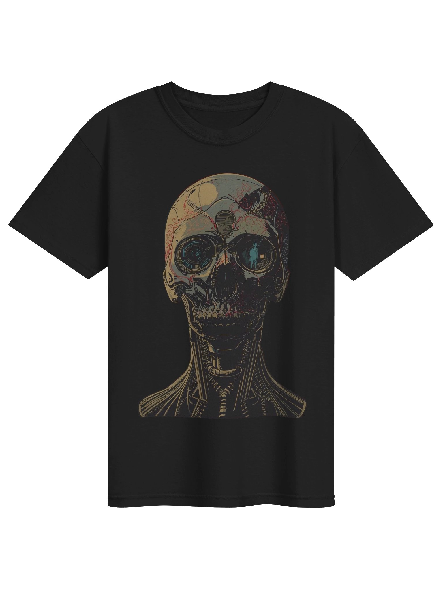 Cybernetic Skull Fusion Heavyweight T-Shirt product image (1)