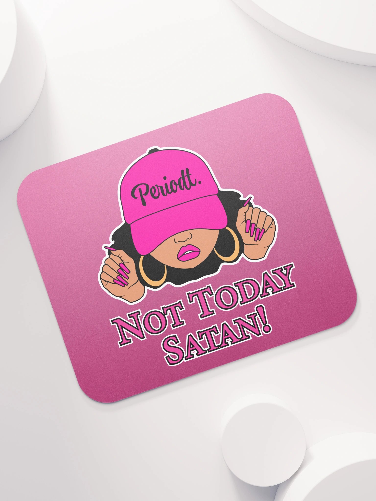 Not Today Satan, V2 Pink Mouse Pad product image (7)