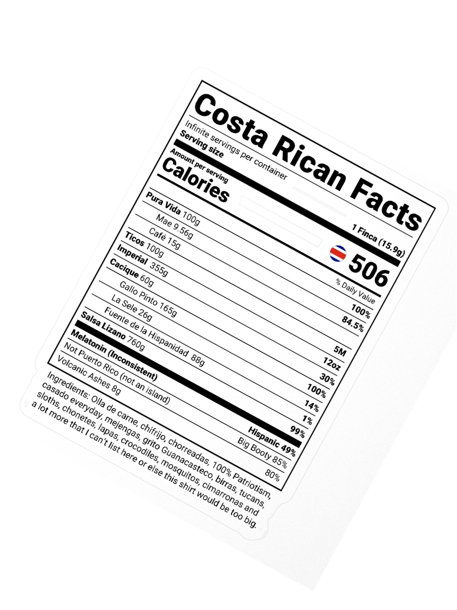 Costa Rican Facts stickers product image (4)