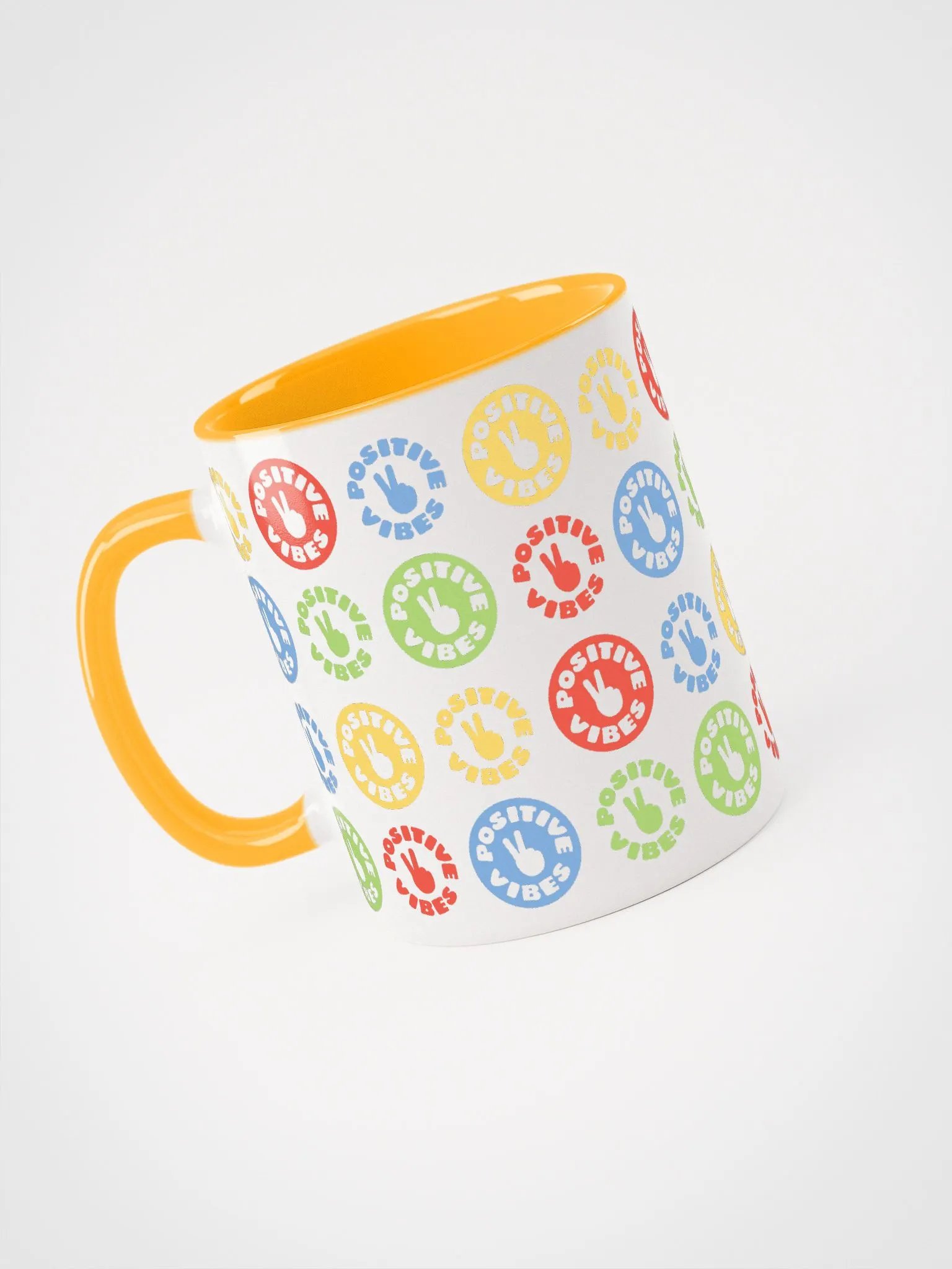 Positive Vibes (Ceramic Mug with Color Inside) product image (3)