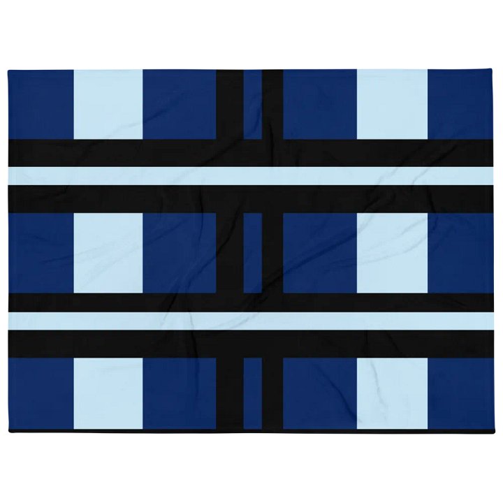 Shades of Blue With Black Stripes Throw Blanket product image (1)