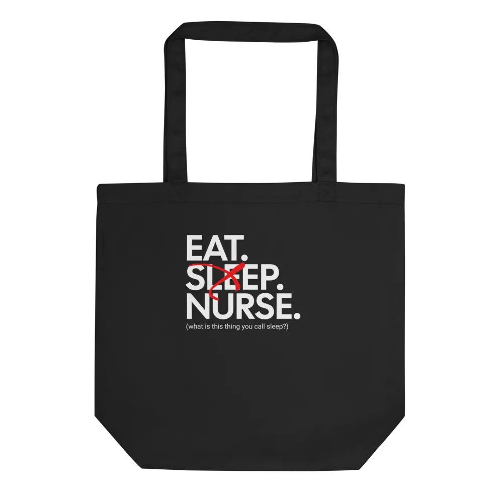 Eat Sleep Nurse Tote Bag (Black) product image (1)