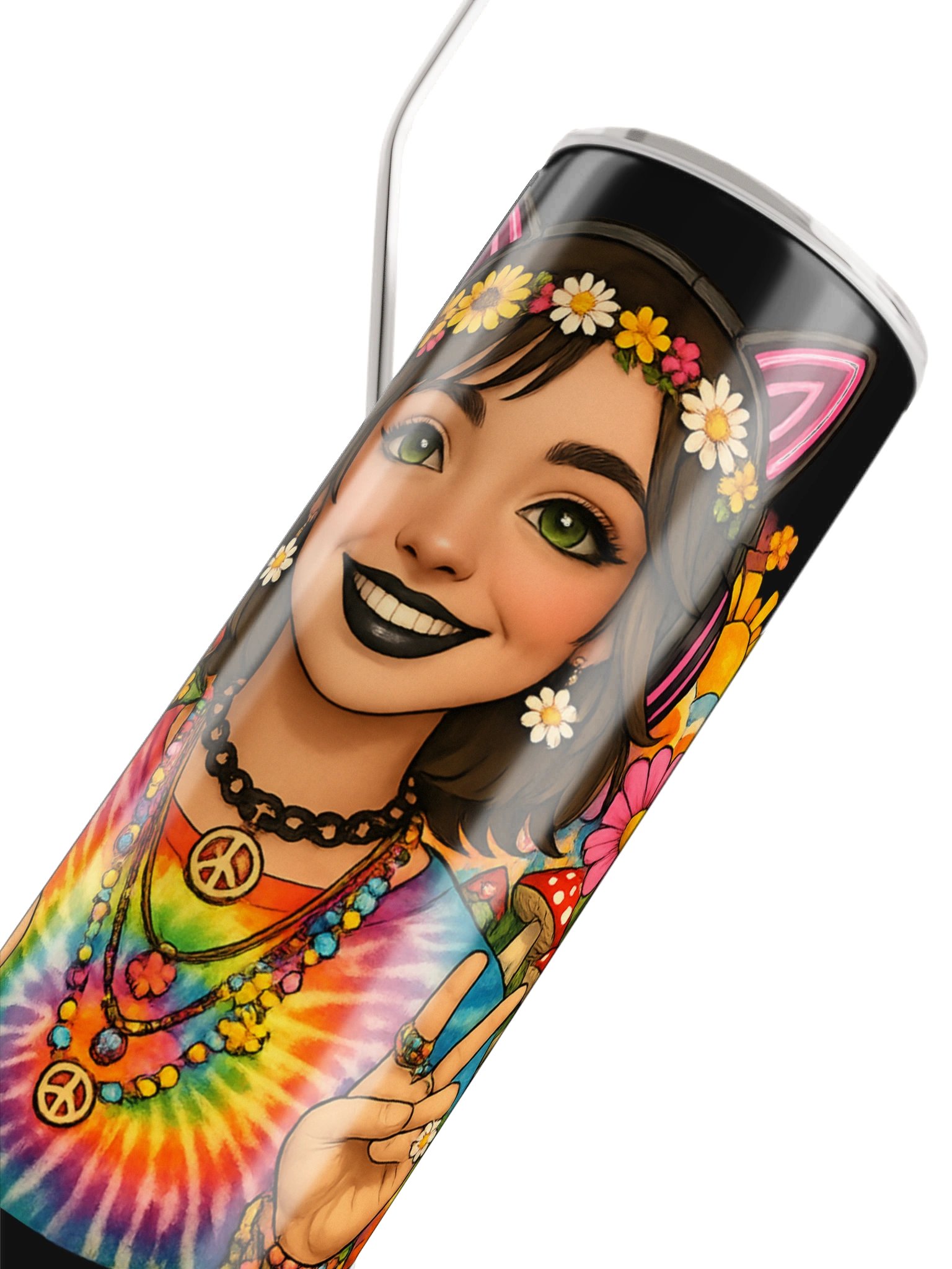 Flower Power Kitty Tumbler product image (8)