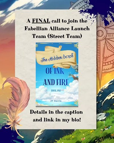 This is a FINAL call to join my (simple) street team.

Please go to the link in my bio ASAP, if you'd like all the details of...