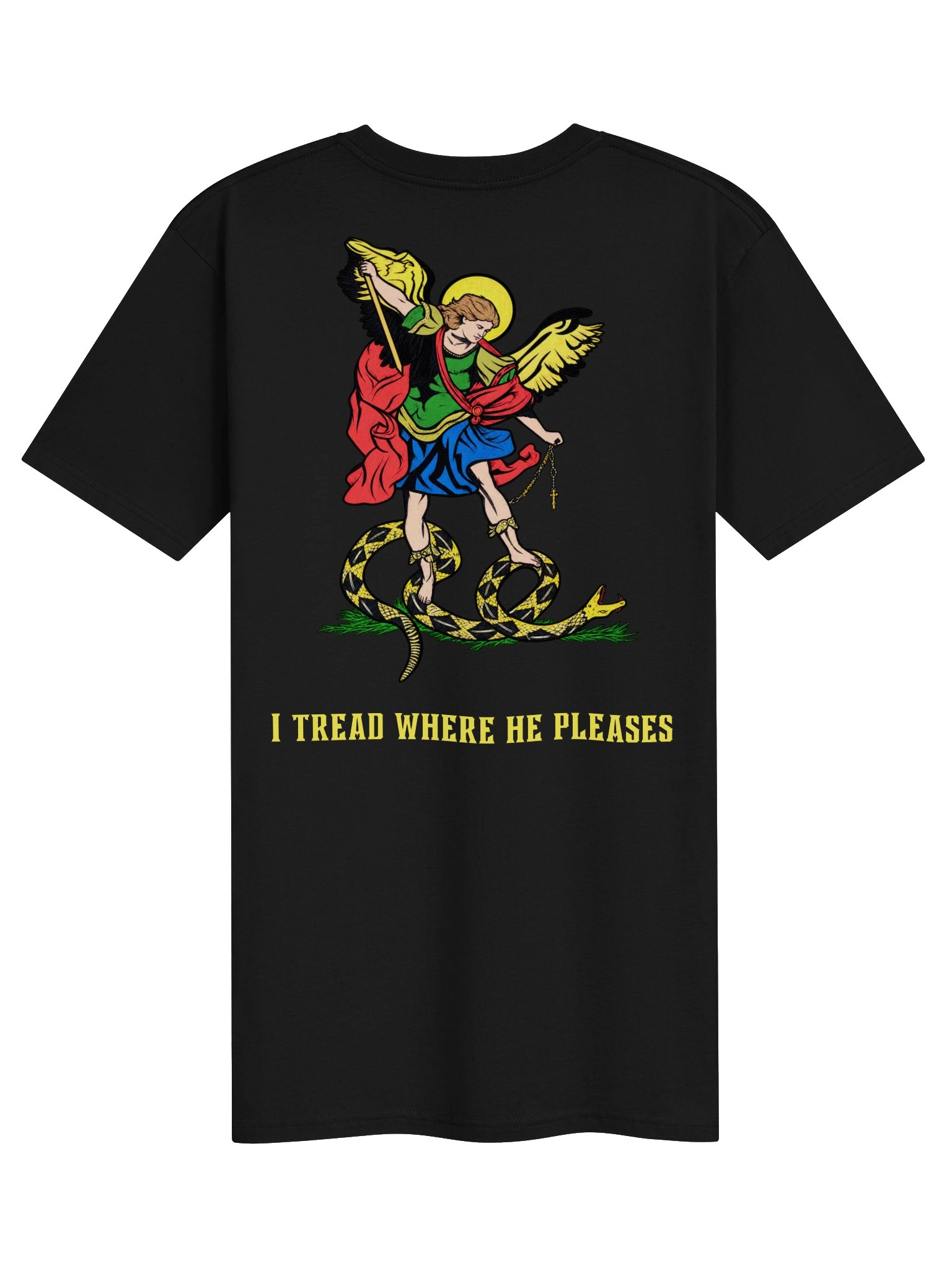 Saint Michael 'I tread where He pleases' - Heavy Tee product image (1)