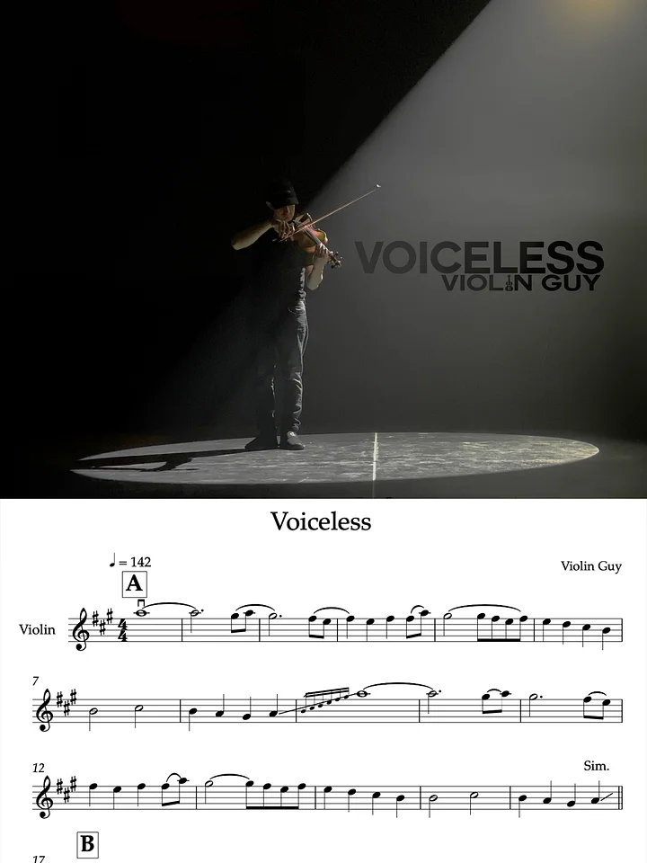 Voiceless - Sheet Music product image (1)