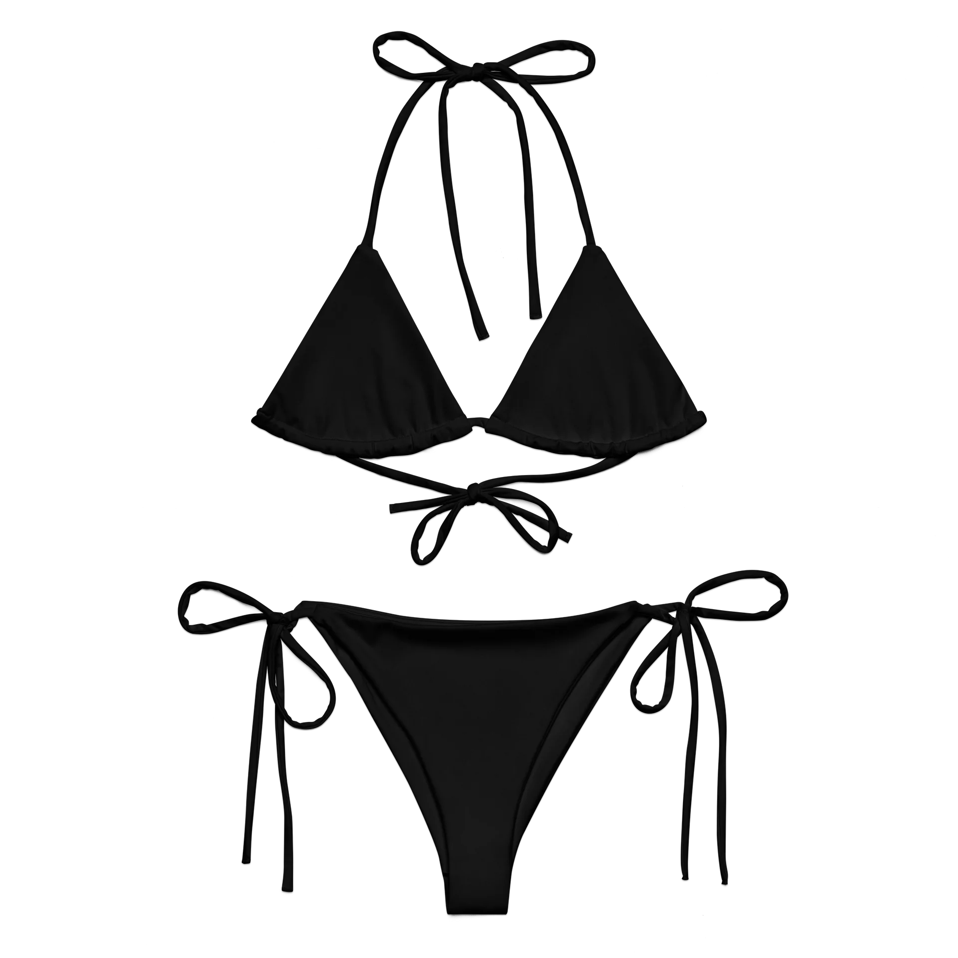 Minimalist Black All-Over Print String Bikini product image (2)