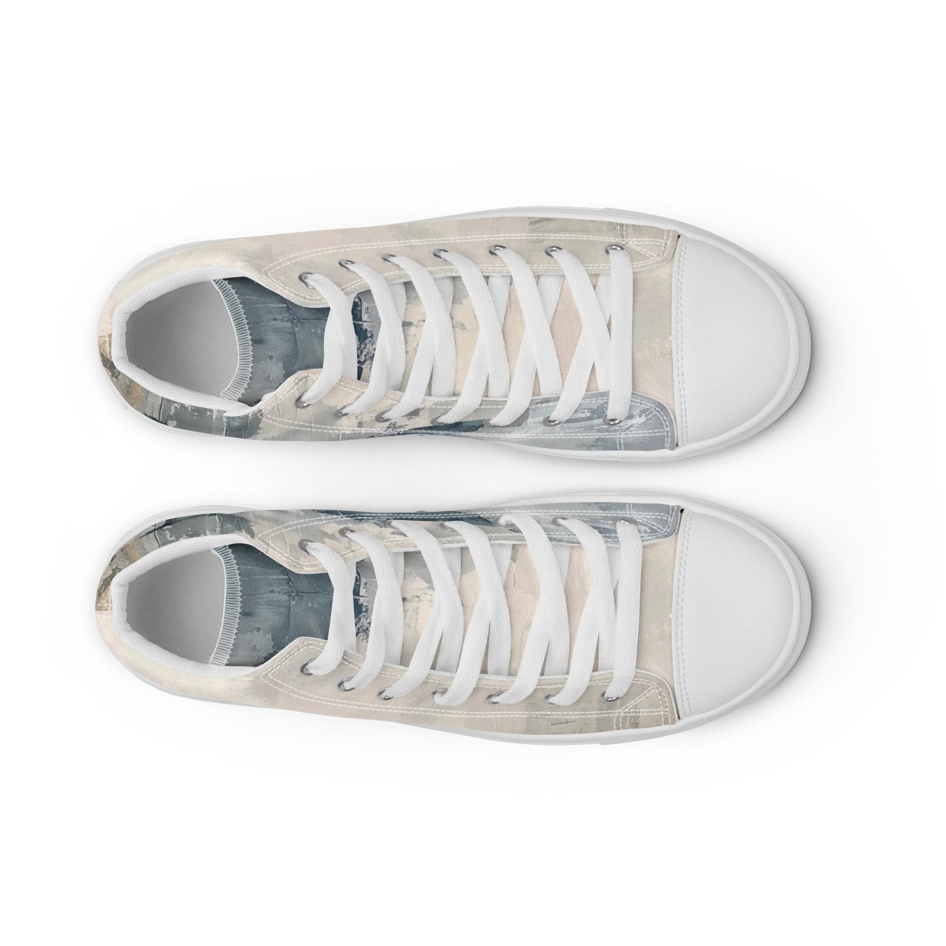 Harmonious Brushstrokes High Top Canvas Shoes product image (9)