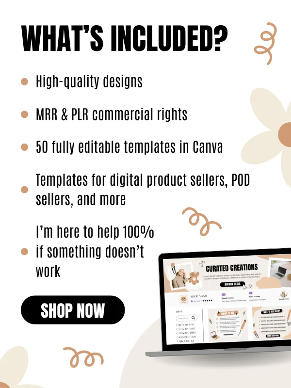 Cute Etsy MRR/PLR Canva Listing Mockups product image (6)